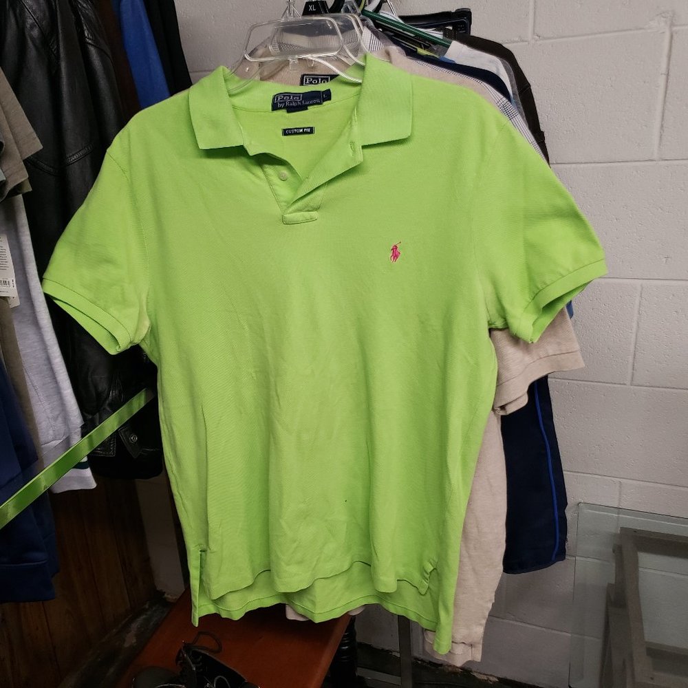 Polo by Ralph Lauren ~ Polo Shirt ~ Lime Green ~ Custom Fit ~ L